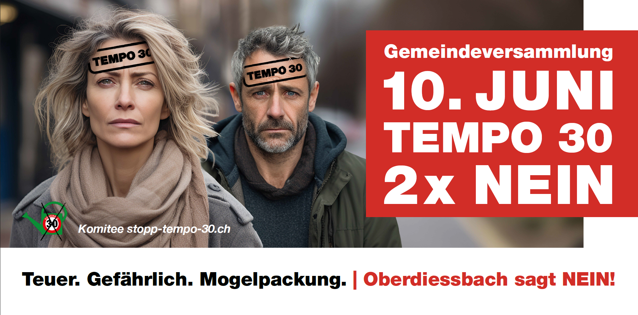 Tempo 30 Kampagne Plakat